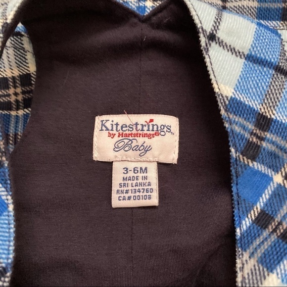 NWT Kitestrings by Hartstrings Plaid Baby Overalls - Picture 3 of 5